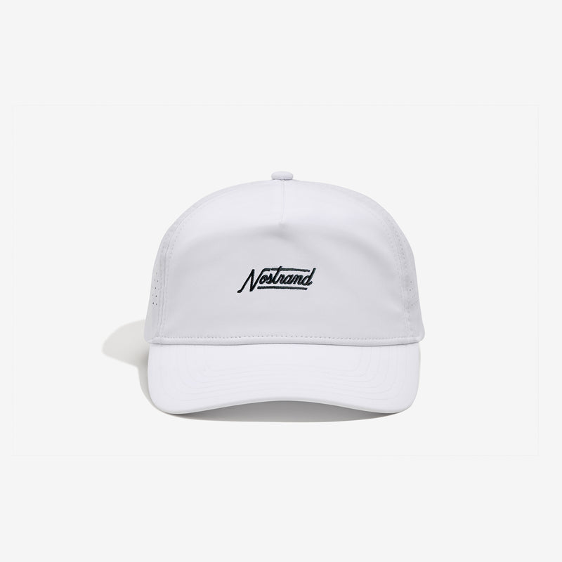Nostrand Tech Hat White 5 Panel Snapback