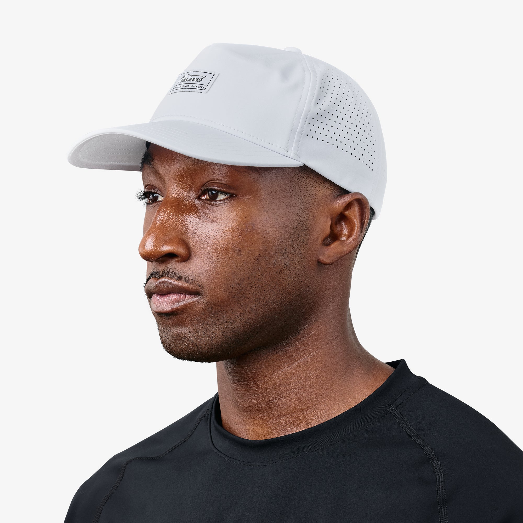 Nostrand Tech Hat White 5 Panel Snapback